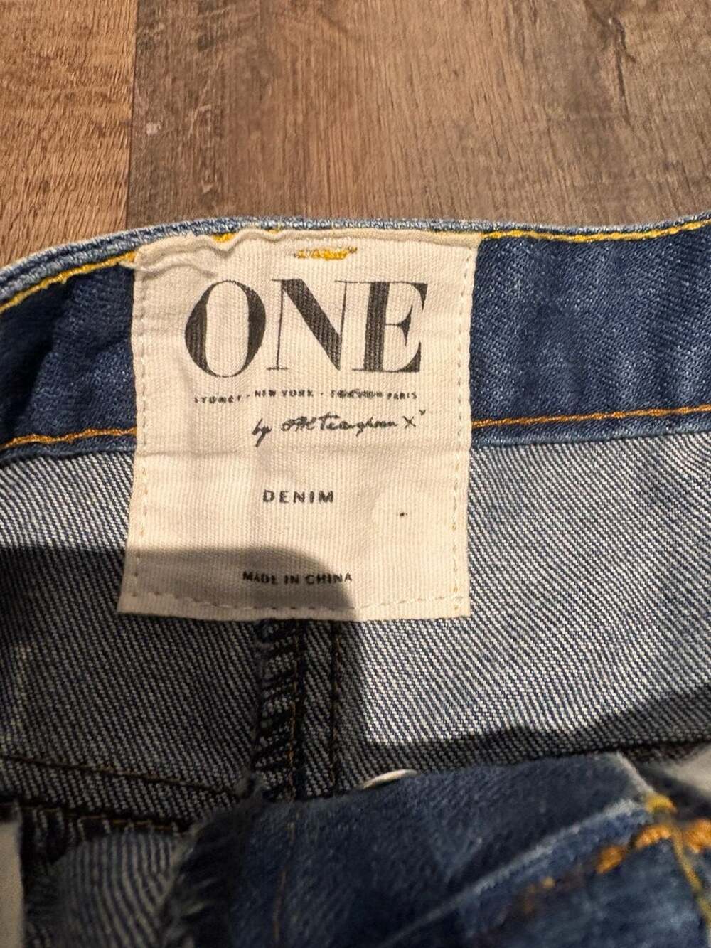 One Teaspoon Distressed High-Low Denim Pencil Skirt - Picture 3 of 5